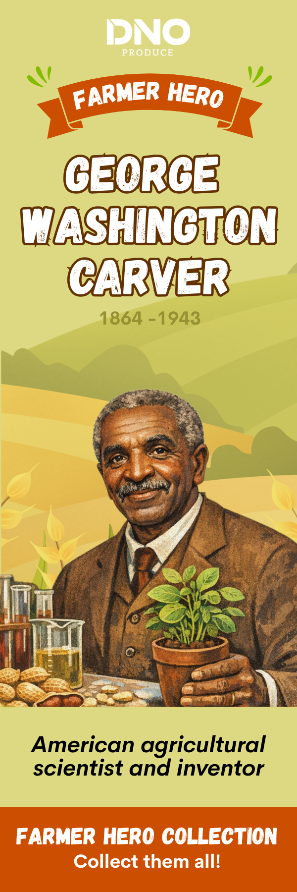 George Washington Carver Bookmark DNO Produce