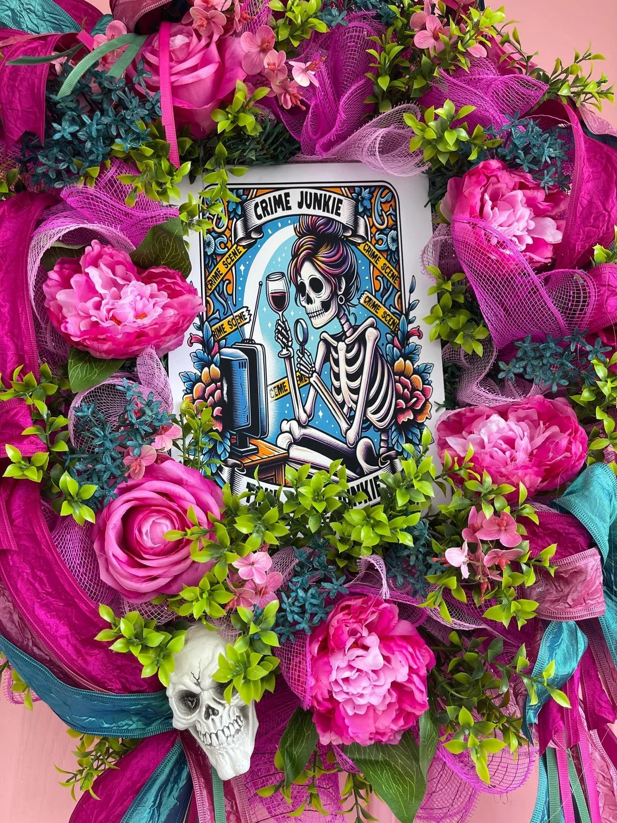 The "Crime Junkie" Boutique Wreath