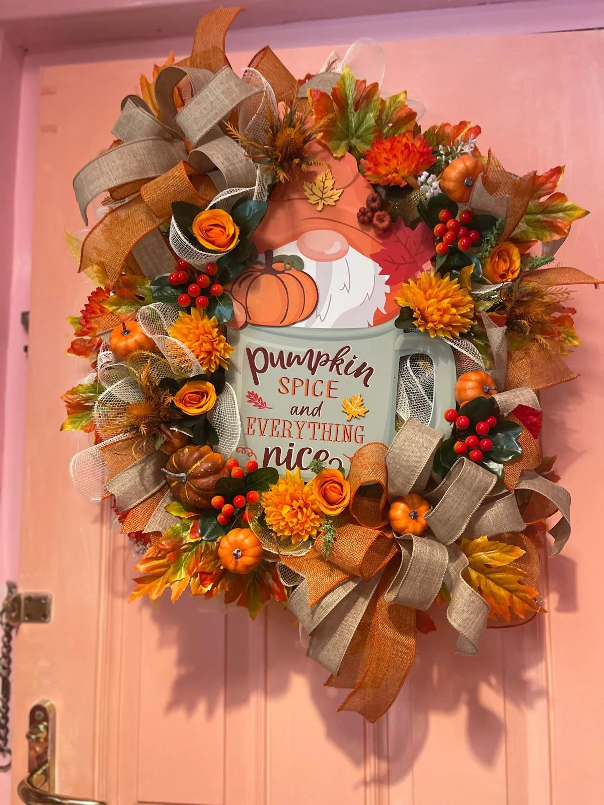 The "Pumpkin Spice Gnome" Wreath