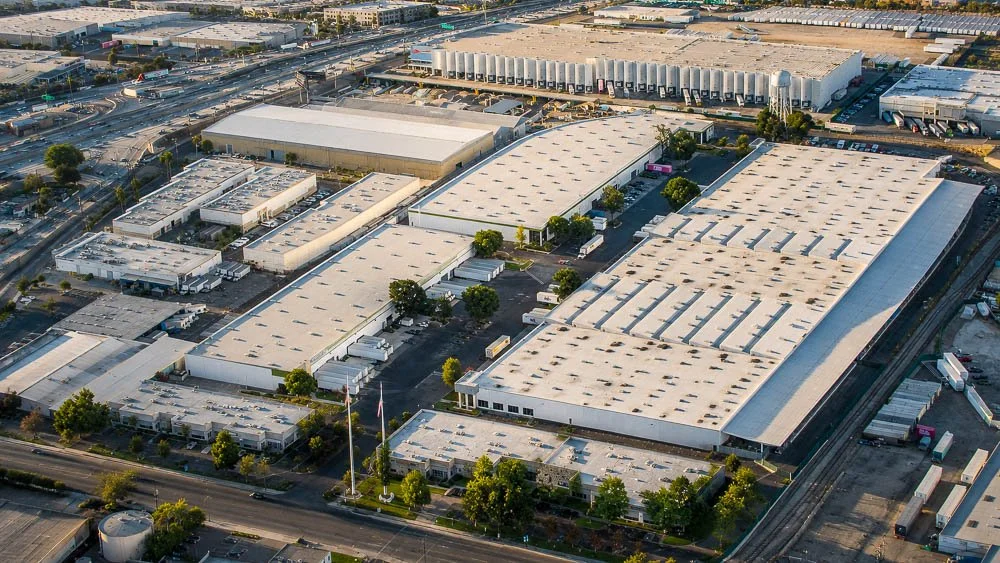 Aerial view of Palisade Group industrial property in a shallow bay infill logistics market