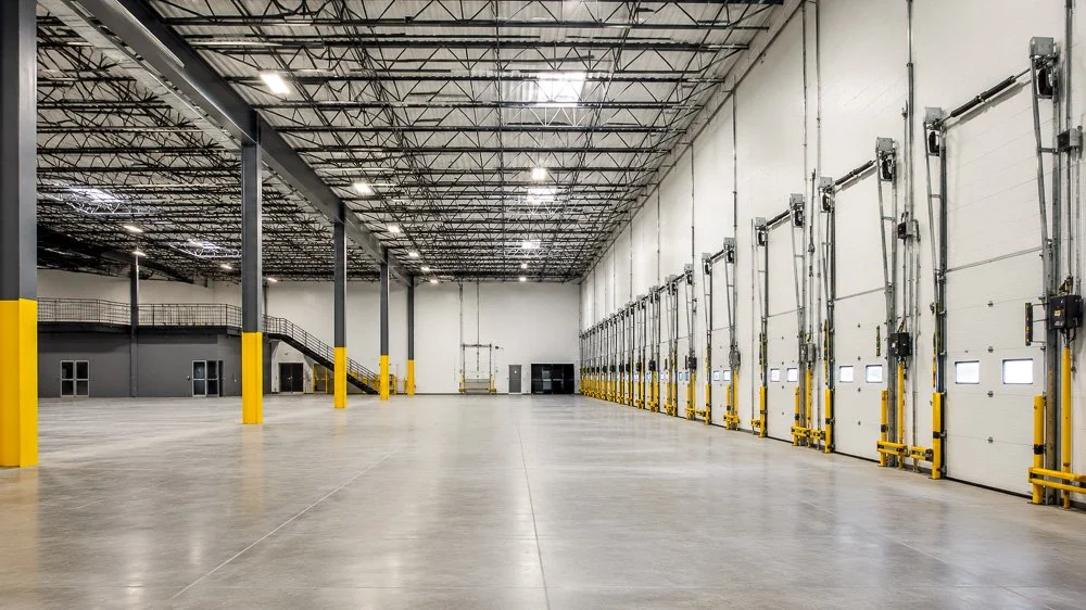 Interior of Class A industrial warehouse property acquired by Palisade Group in Hillsboro, Oregon.