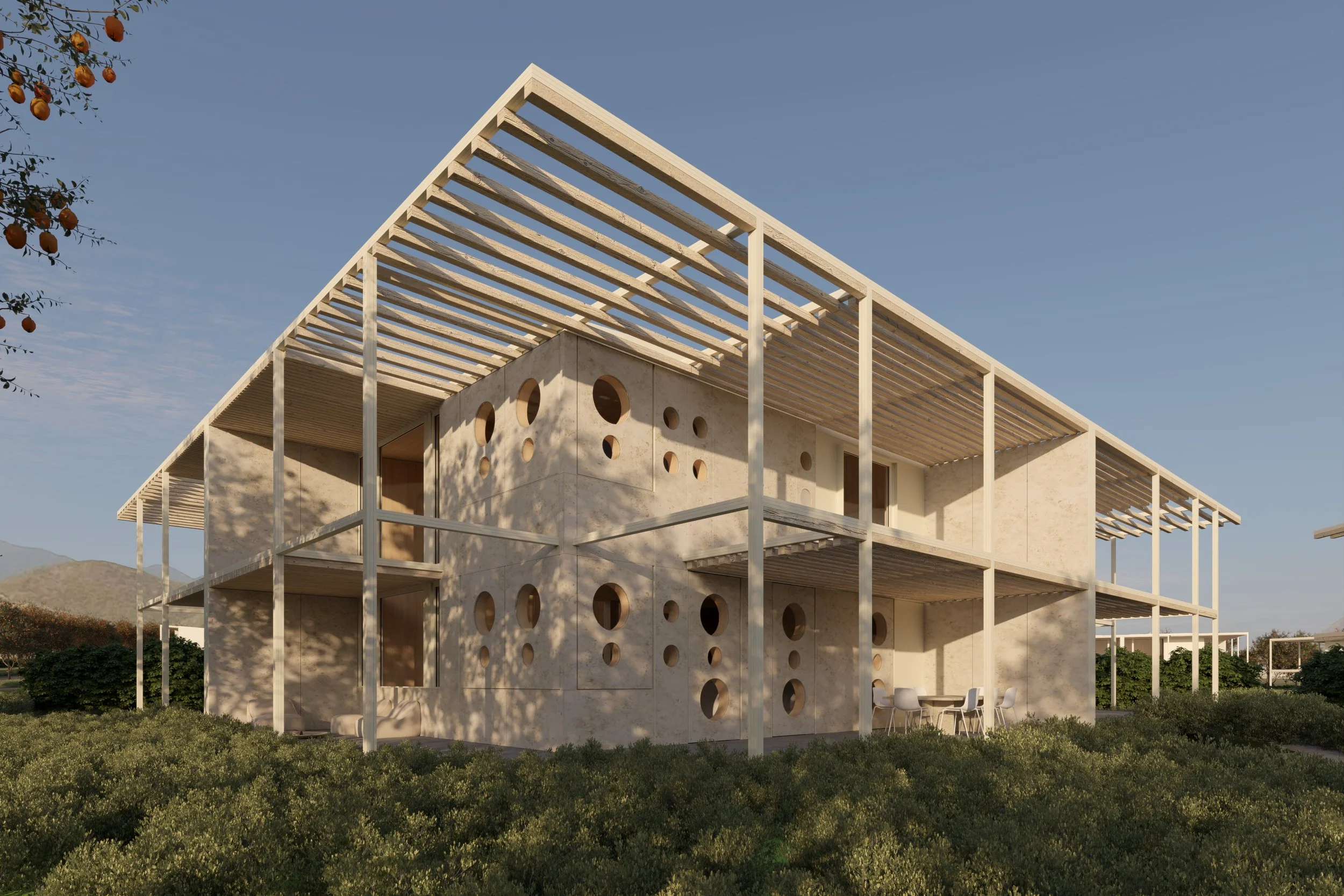 Pi Assembly System by Taller Aragonés: A patented prefab aluminum building system focusing on structural efficiency, sustainability, and industrial precision in construction. Photo by Rafael Aragonés.
