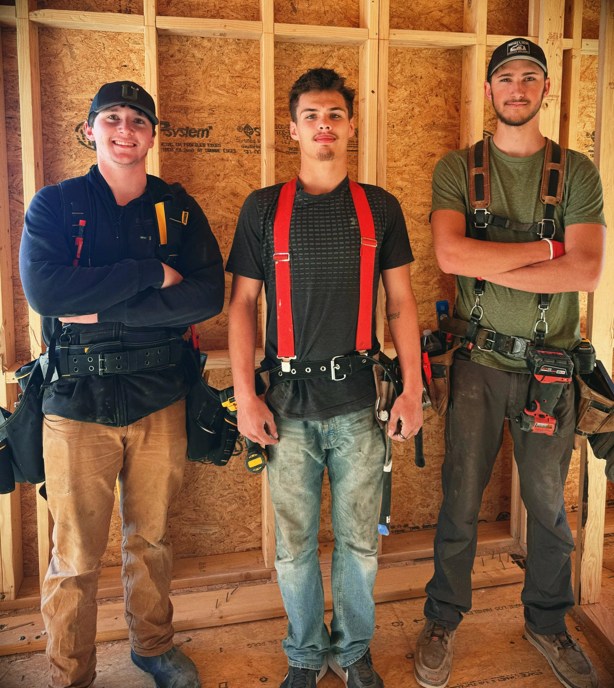 Mihelich Custom Builders crew on a custom home job site in Montana