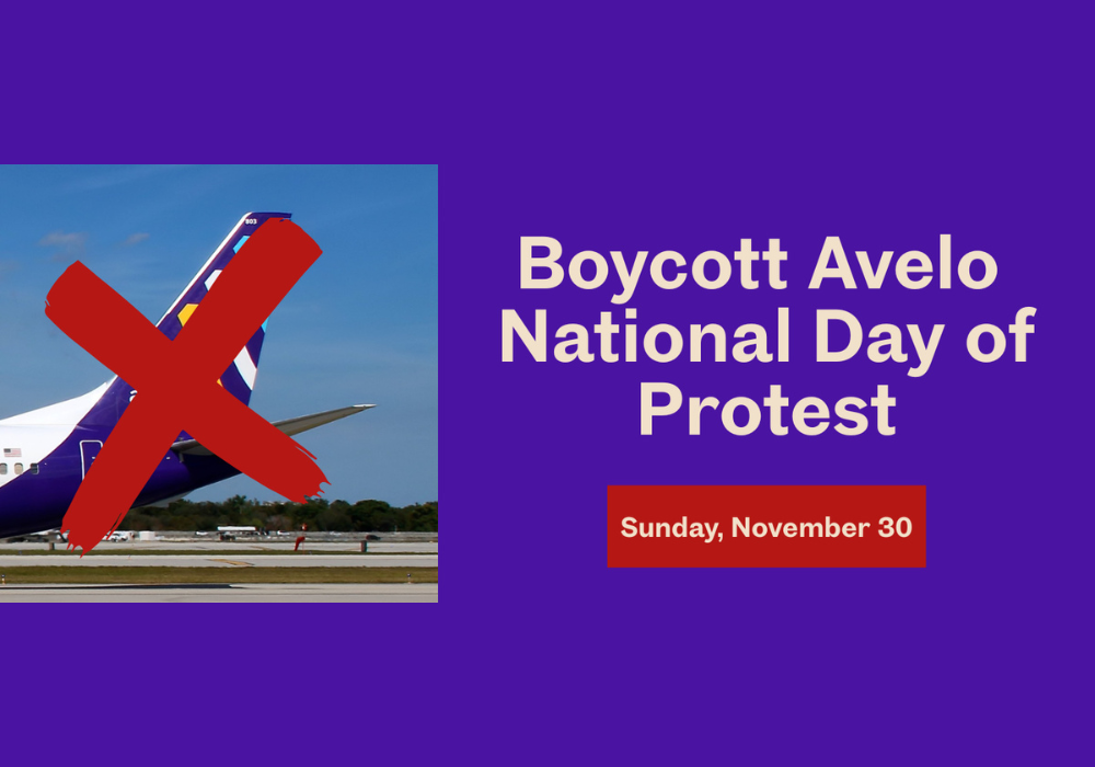 No Thanks Given: Join a local protest to demand Avelo airlines cancel their contract with ICE