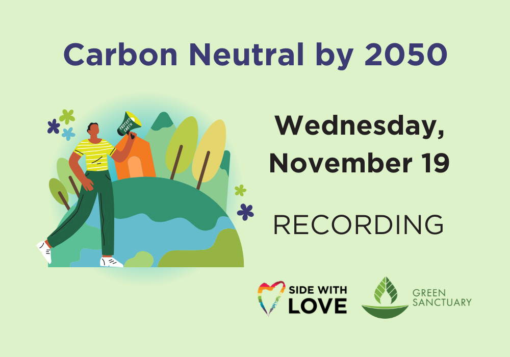 Carbon Neutral by 2050: Recording and Resources