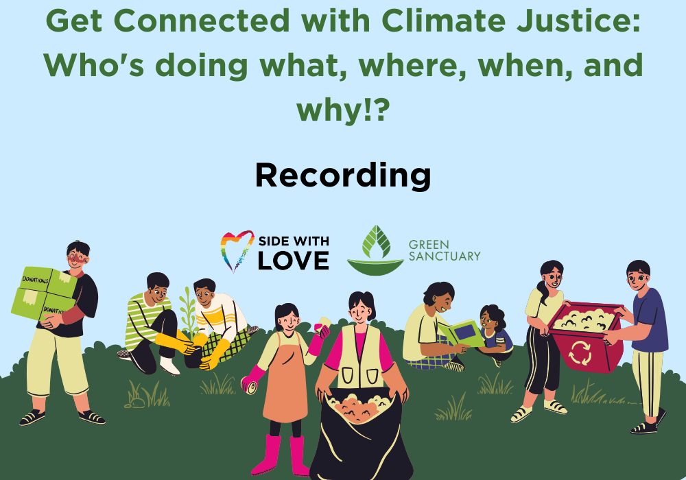 Recording for November 2024 Green Sanctuary Community Meeting