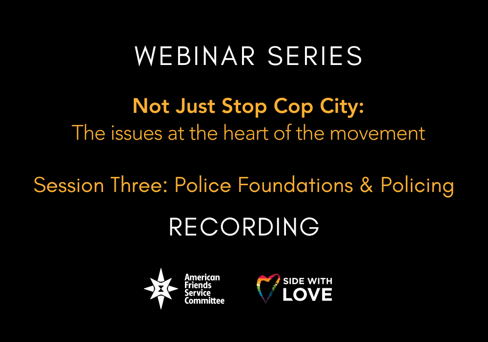 Recording and Resources from Not Just Stop Cop City - Session Three: Police Foundations &amp; Policing