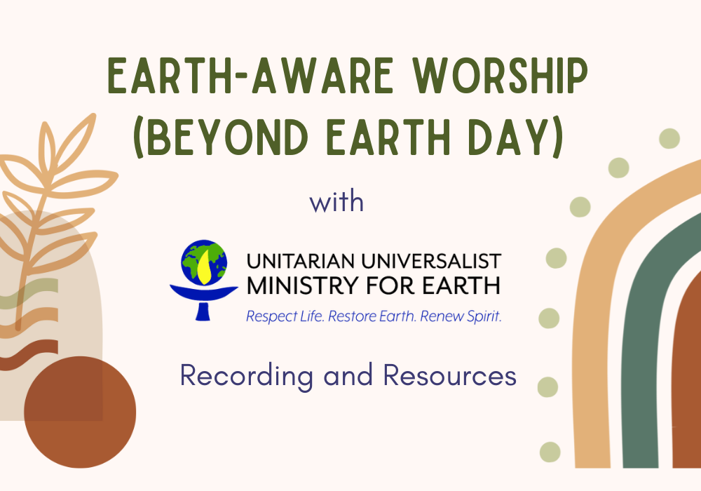 Recording &amp; Resources for Earth-Aware Worship: November Green Sanctuary Community Meeting