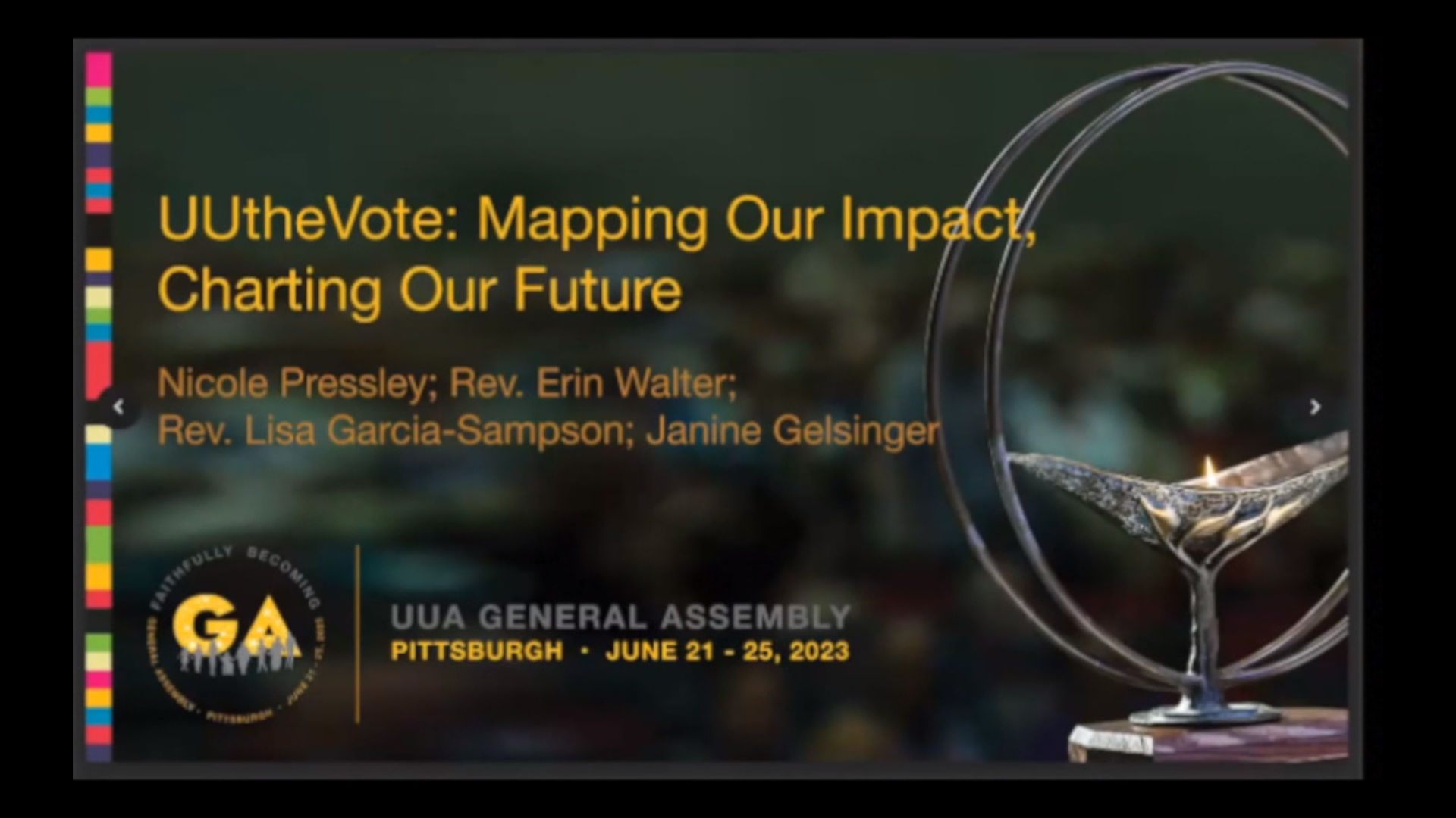 UU the Vote Workshop from General Assembly 2023: Mapping Our Impact, Charting Our Future