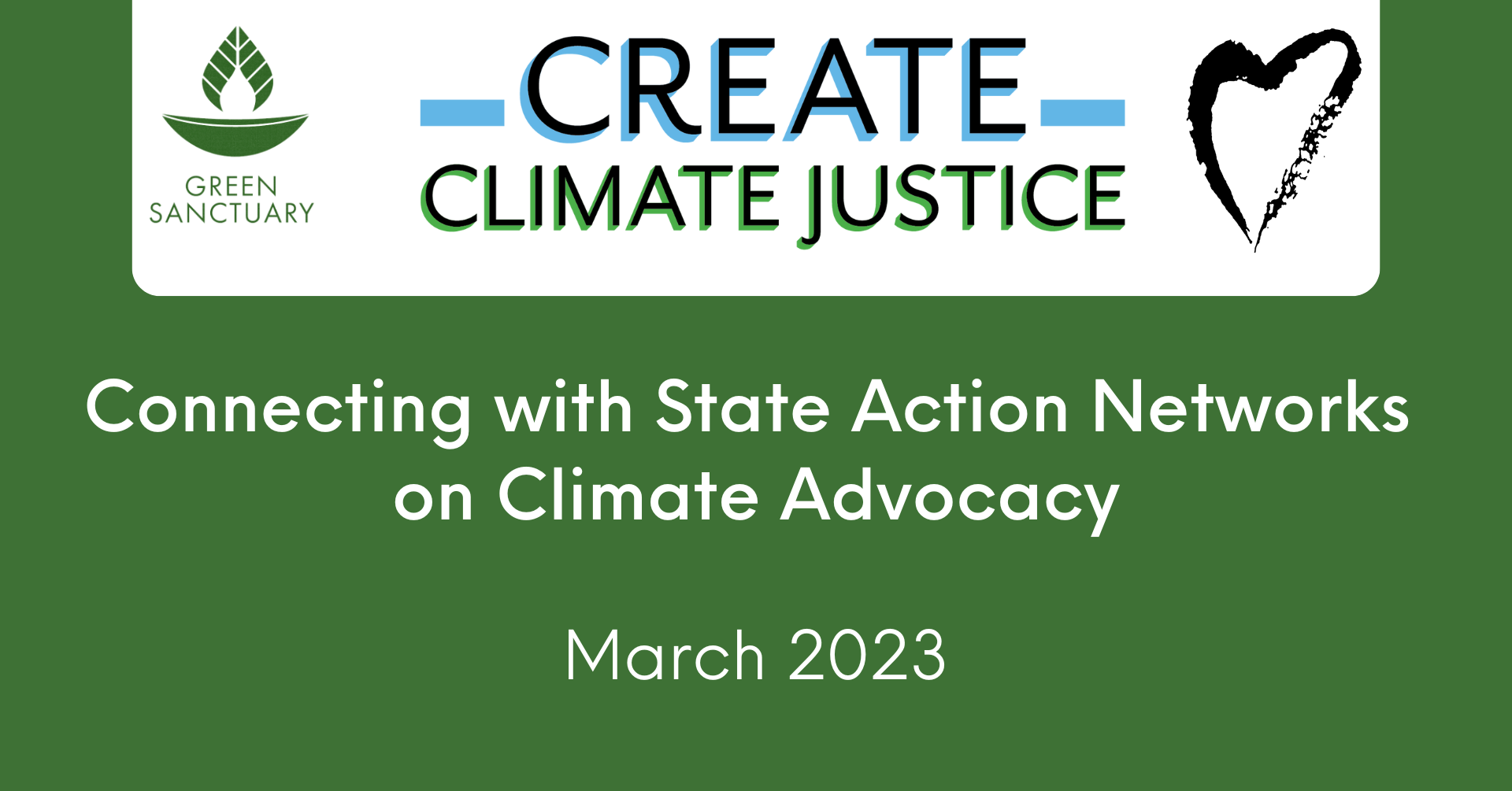 Webinar: Connecting with State Action Networks on Climate Advocacy - Recording &amp; Resources