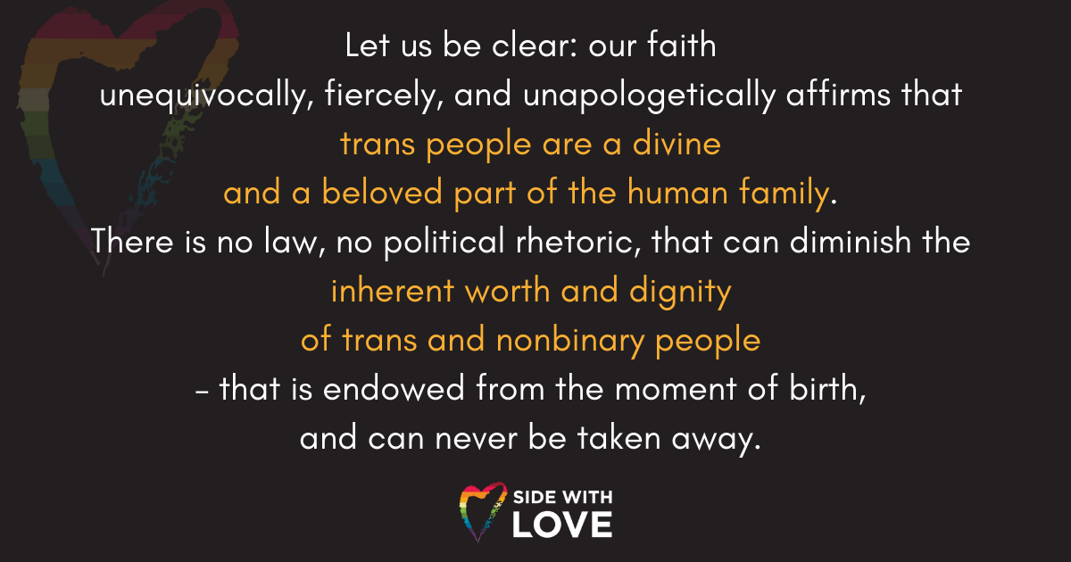 Statement from Side With Love on AL SB184