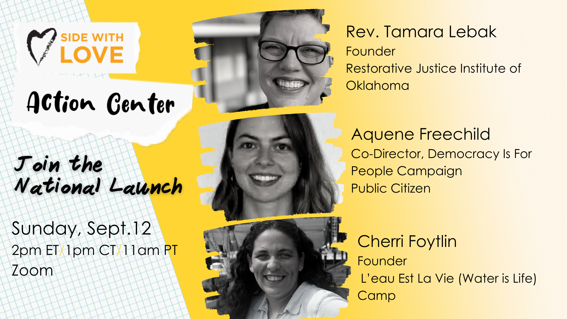 Join us for our virtual Action Center Launch event this Sunday