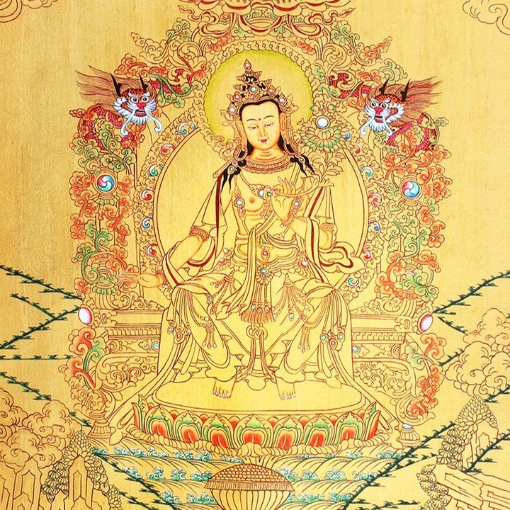 The inspiration for the golden goddess came when I was in a dark place. It was the last night of my dog's life and looking for guidance I meditated. The Golden Goddess came to me in a vision, giving complete unconditional love and support, showing me