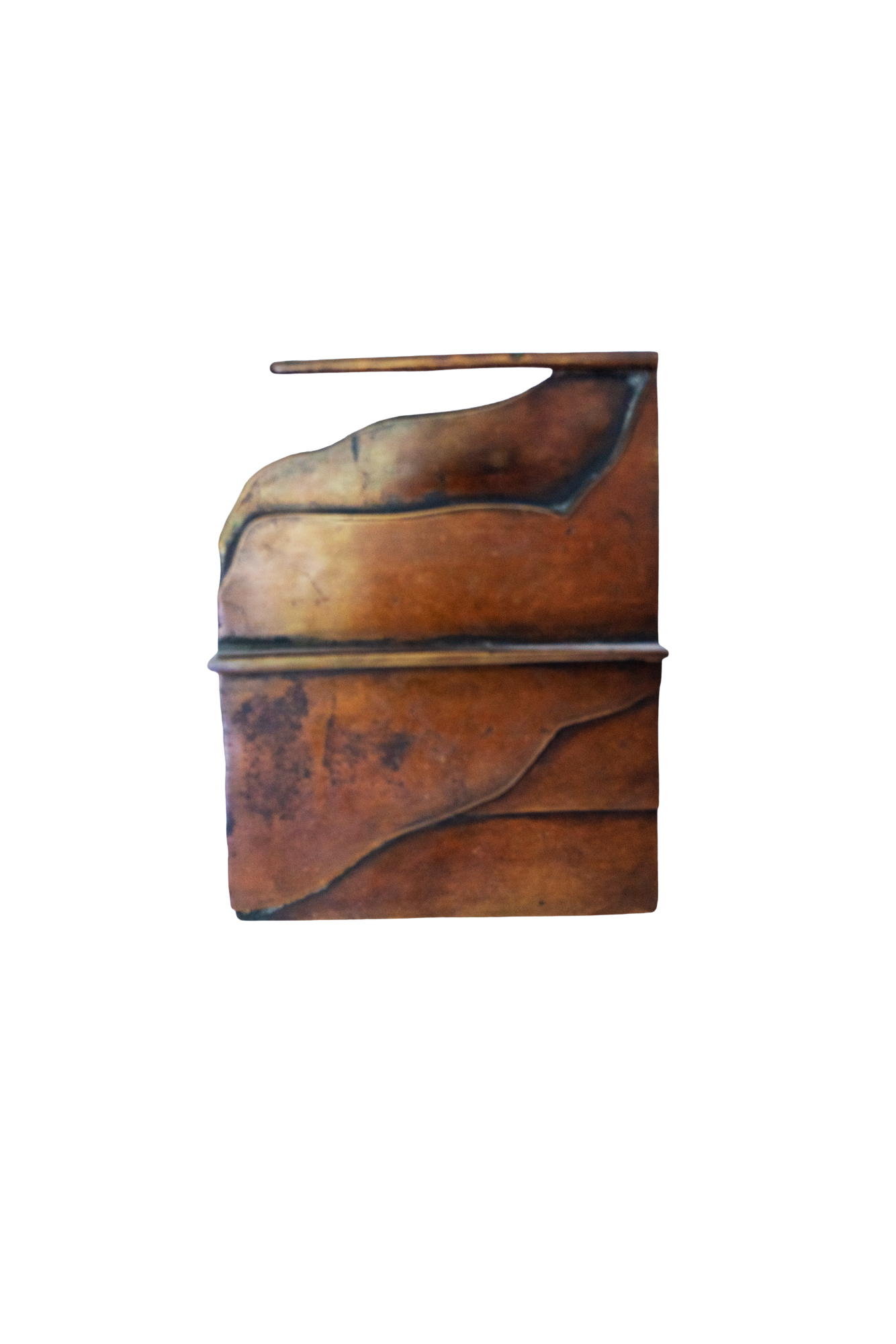 Bronze Horizon - A minimalist  interpretation of a landscape horizon line. Bronze casting. 7.25” x 5.75” x 1” 1978