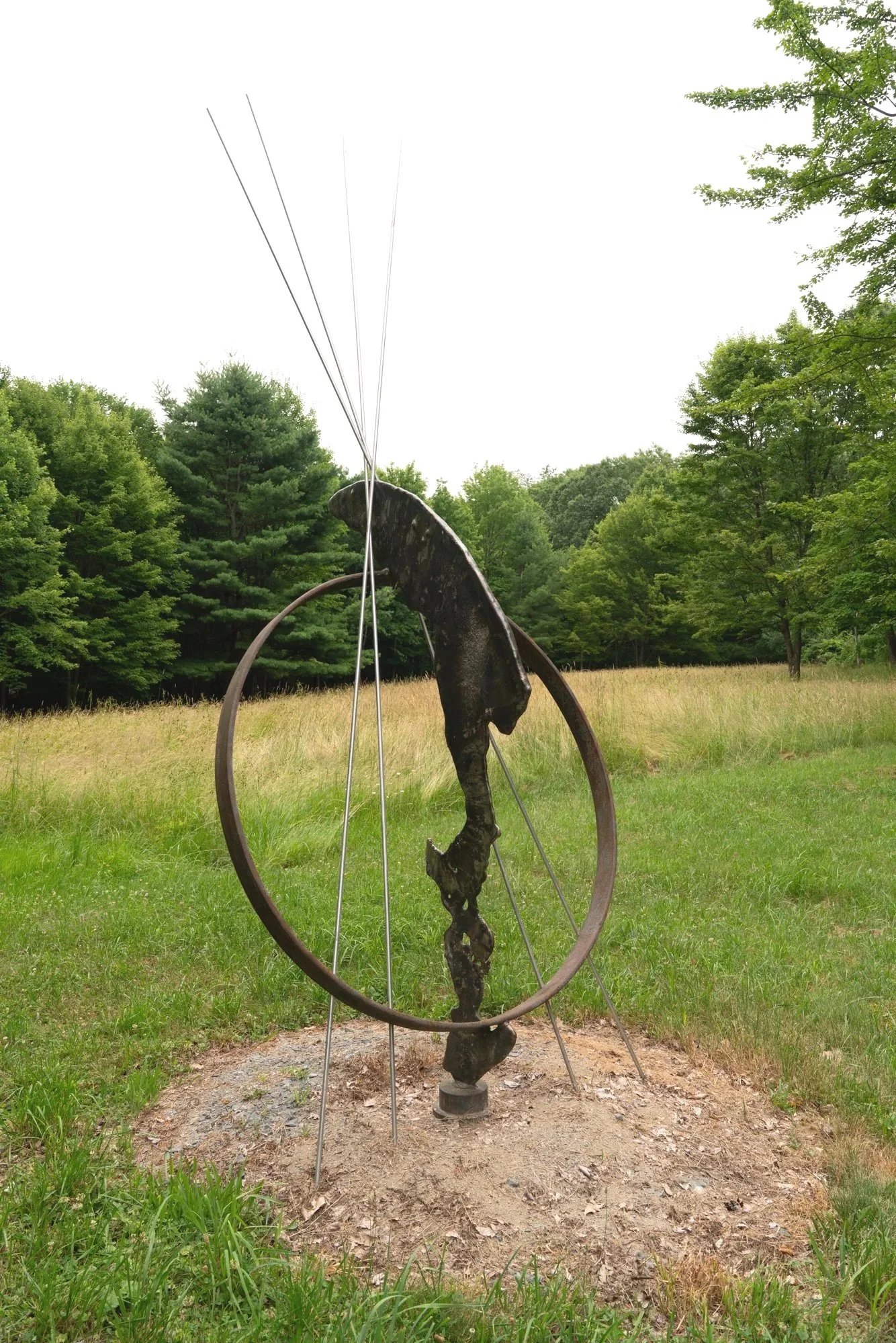 Quiver - Concept of anticipation and a container for arrows. Cast stainless steel, stainless rods, welded steel. 6’4” x 4’ x 4’5”. 2008 