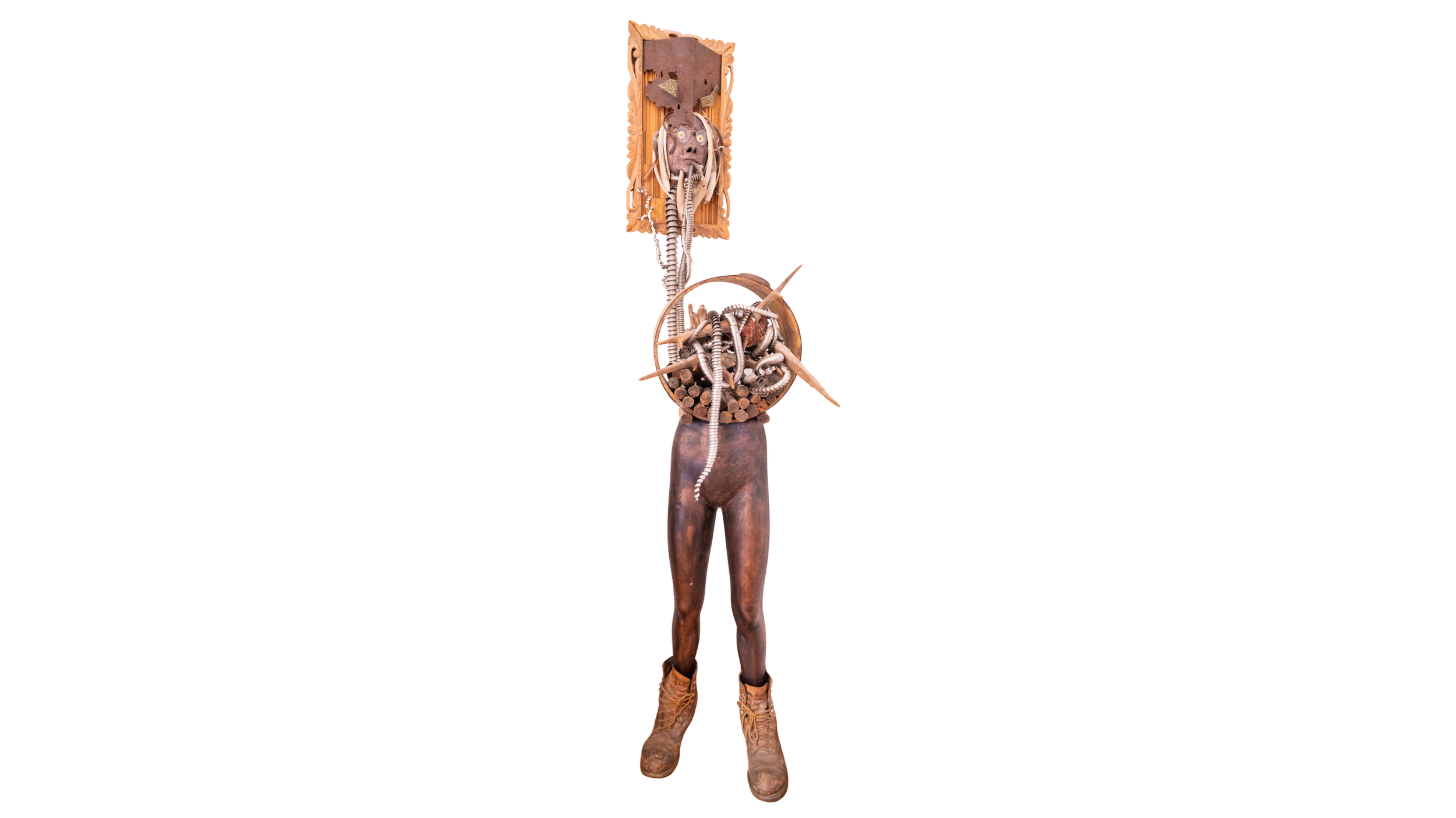 DISPLACED PERSON, FREESTANDING
Steel, wood, found objects • 1987