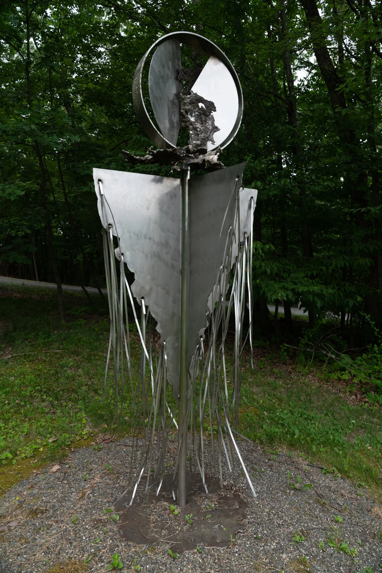 Totem Spirit - Icon of soul, and essence. Welded stainless steel. 8’8” x 4’ x 4’.. 1997