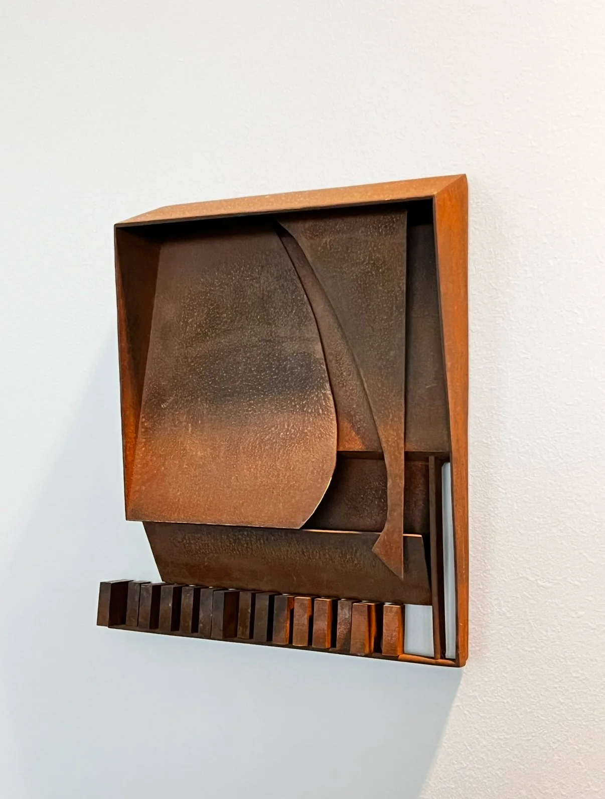 Line Up - Inspired by what’s next. This work is in the collection of the State University of New York at Albany. Welded steel. 12” x 10” x2”. 1979