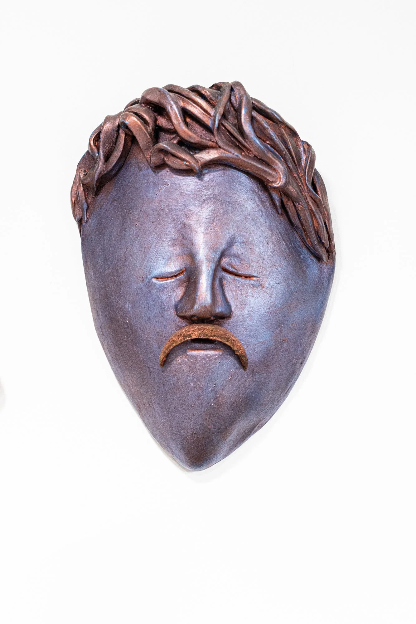 Sleeper - Intuitively created.  Low fire clay, steel. 7” x 5” x 2” 