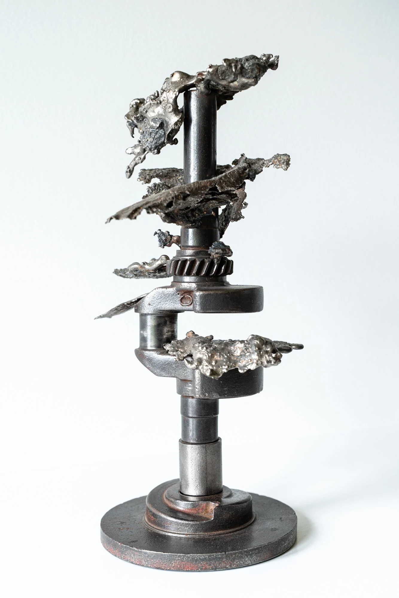 Crank It - Inspired how tools can show a sense of movement. Crank shaft, cast stainless steel. 12” x 4” x 4” 2021