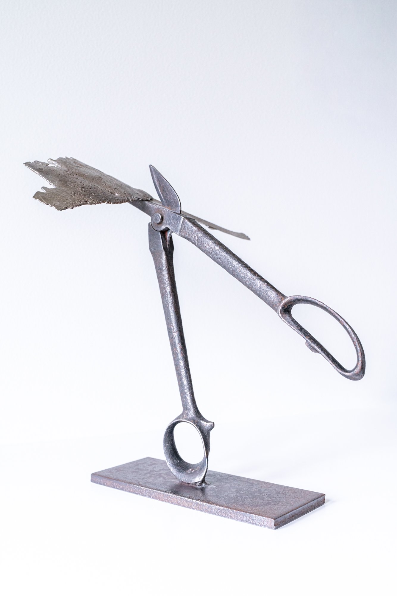 Tool Dancer - Inspired by the expressive nature of tools, Vintage industrial nipper tools,  cast stainless steel, welded steel. 25” x 8” x 13.5”. 2020