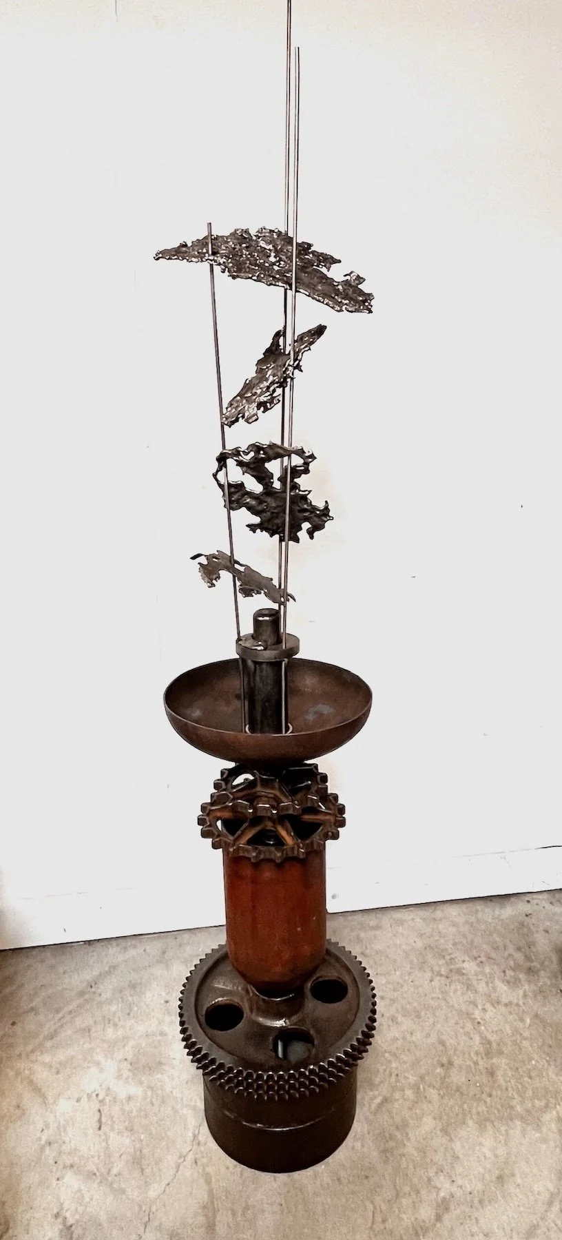 T-8 - Stepping Off / Belief Bound - Industrial steel, boot mold, stainless steel - 51.5” x 18” x 18”. 2024