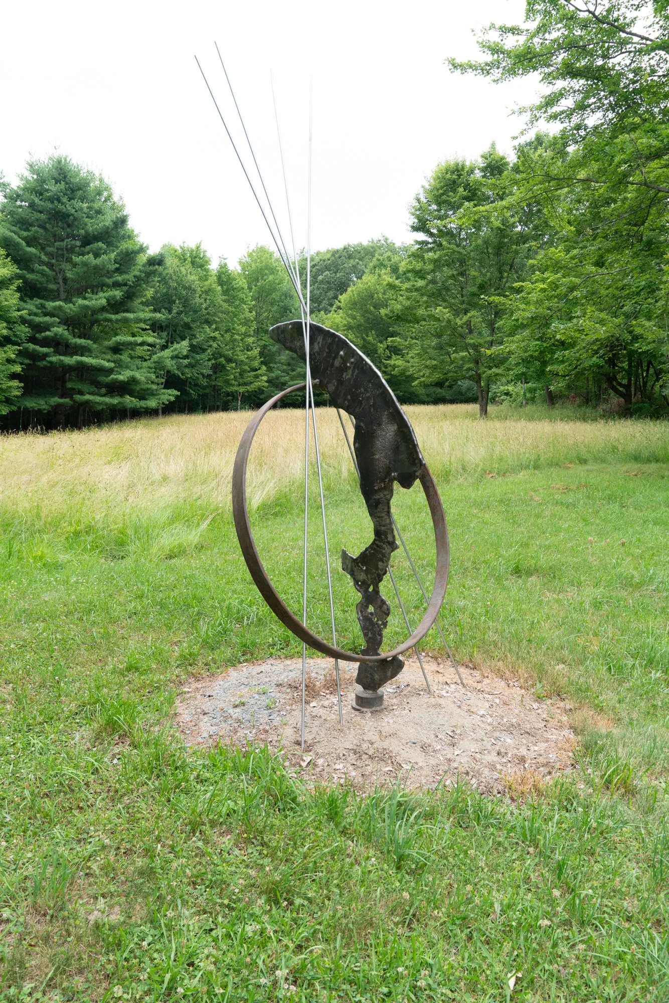 Quiver - Concept of anticipation and a container for arrows. Cast stainless steel, stainless rods, welded steel. 6’4” x 4’ x 4’5”. 2008 