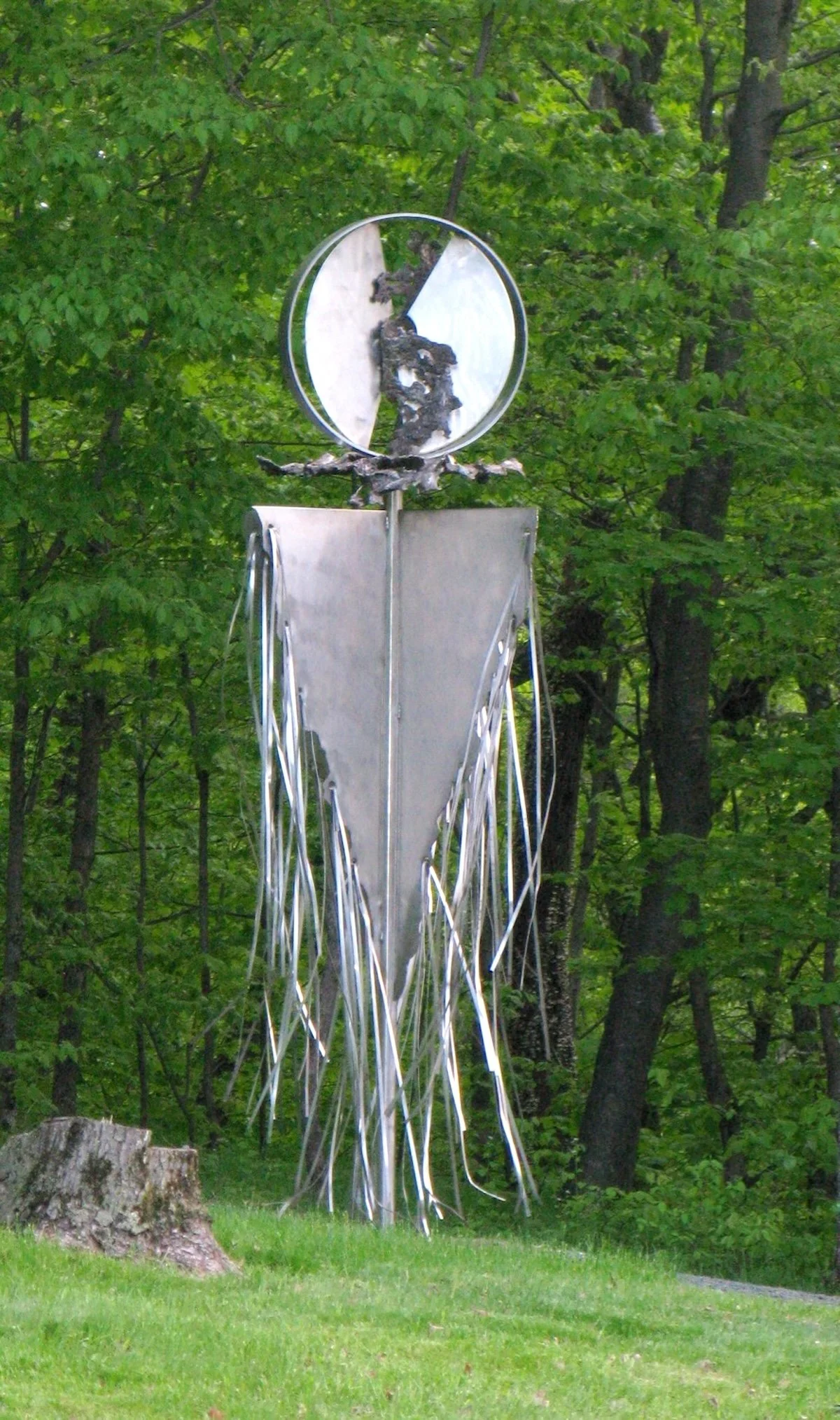 Torrential - Inspired by the intense, violently severe effects of wind. Vintage well drilling bit, cast stainless steel, vintage tools. 84” x 34” x 34” . 2022