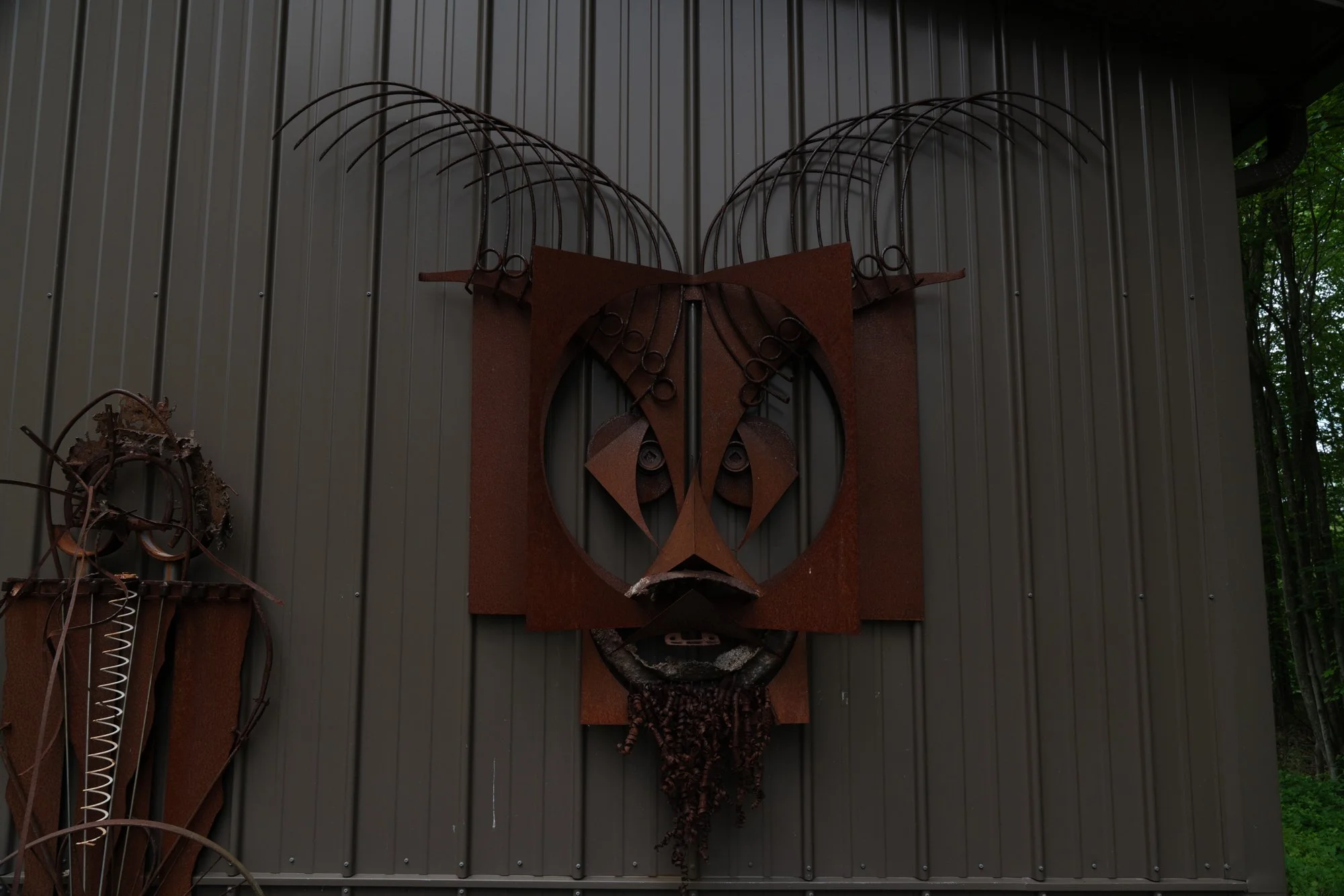 Otto - Inspired by Otto, a farmer who allowed me to cut up abandoned agricultural scrap steel from his land. 84” x 48” x 12”. 1990. 