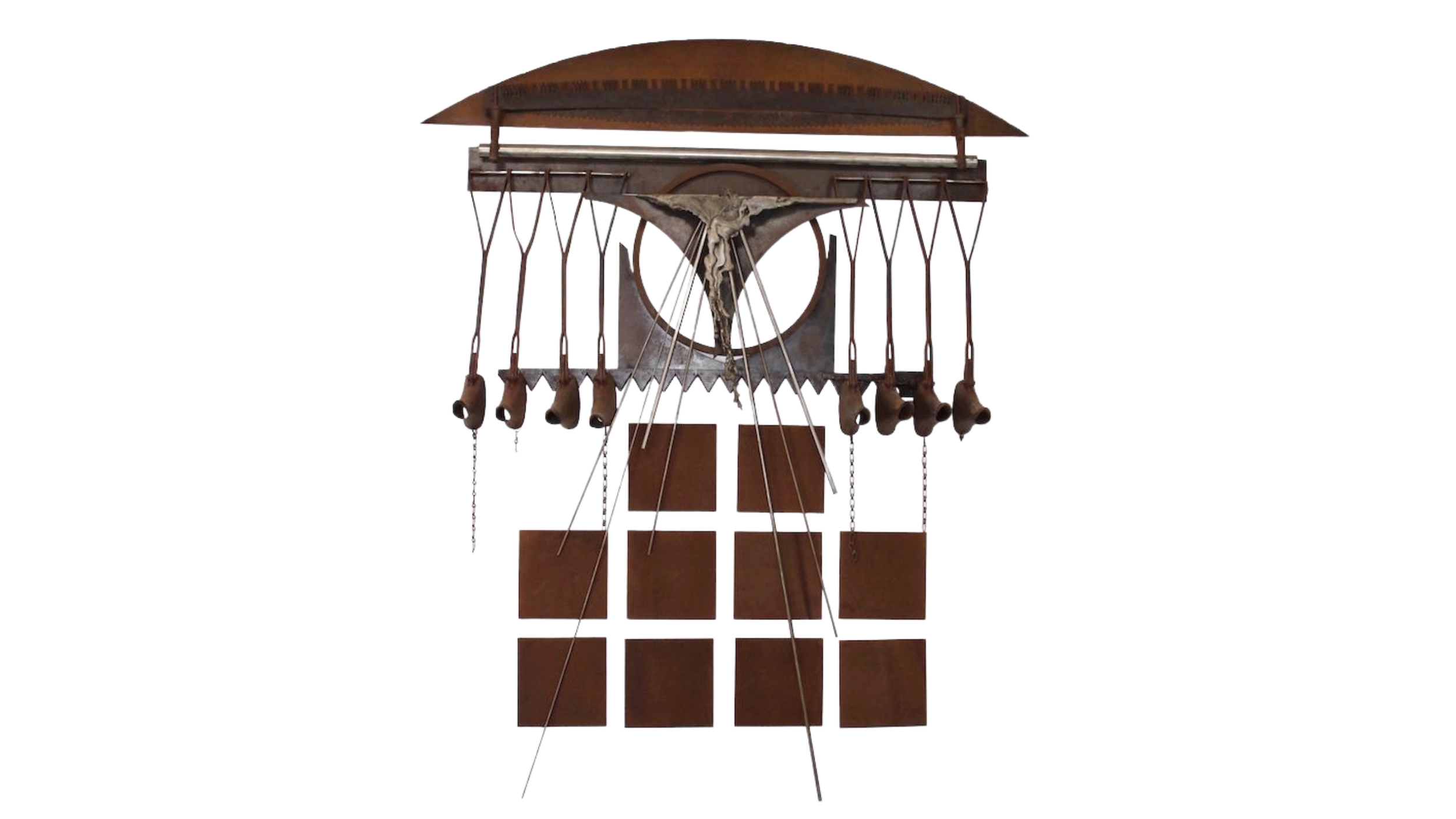 ESSENCE, WALL SCULPTURE
Steel, wood, found objects • 1987