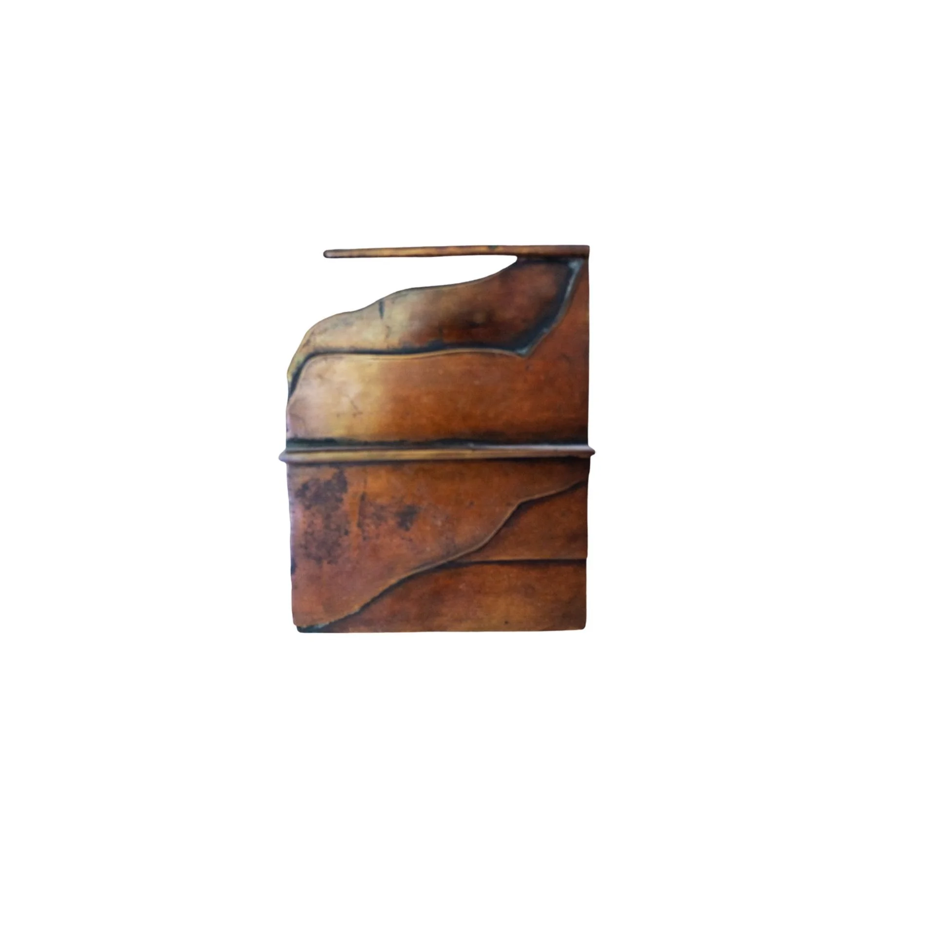 Bronze Horizon - A minimalist  interpretation of a landscape horizon line. Bronze casting. 7.25” x 5.75” x 1” 1978