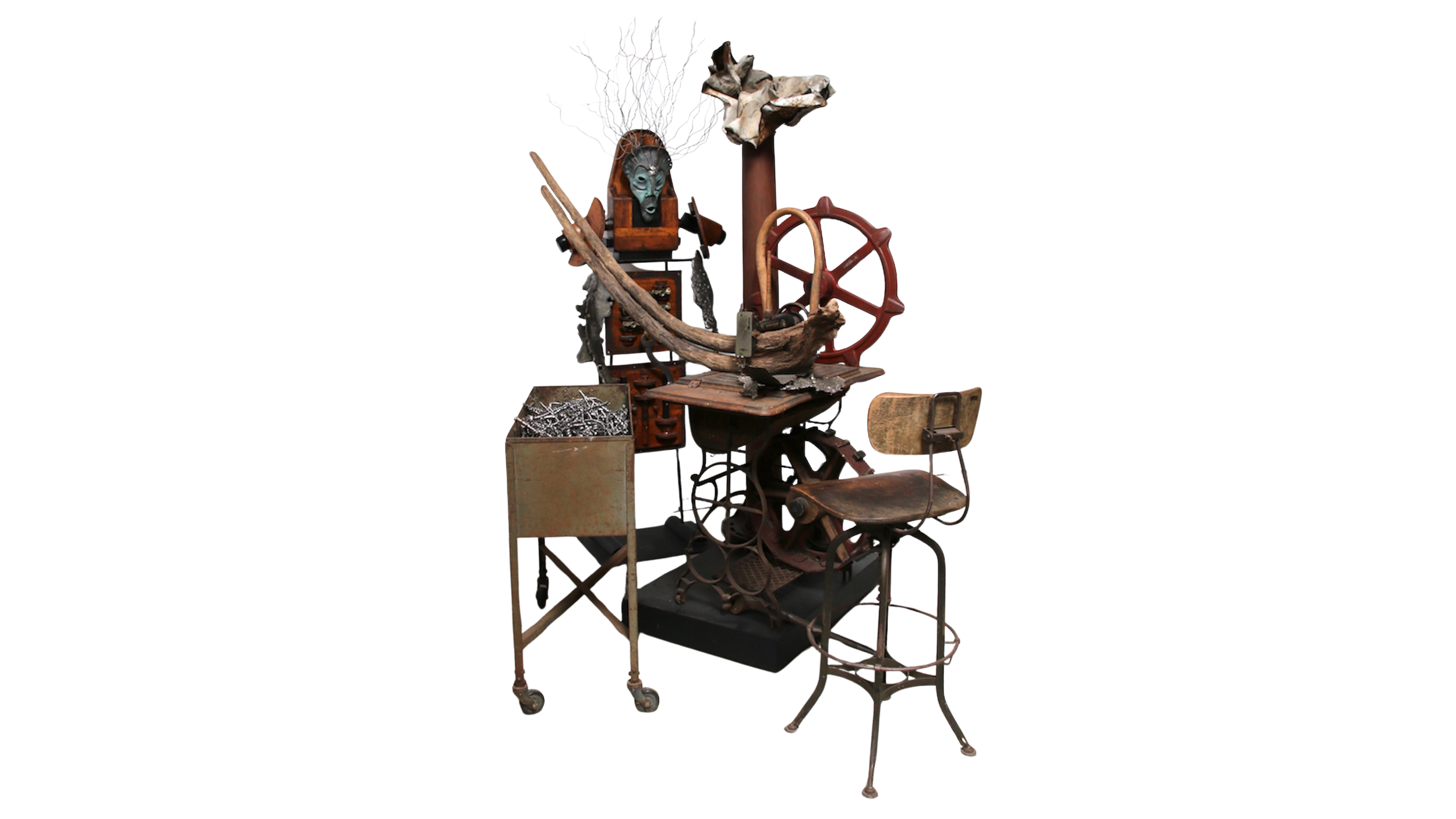 FAITH MILLS INSTALLATION
Steel, wood, found objects • 1987