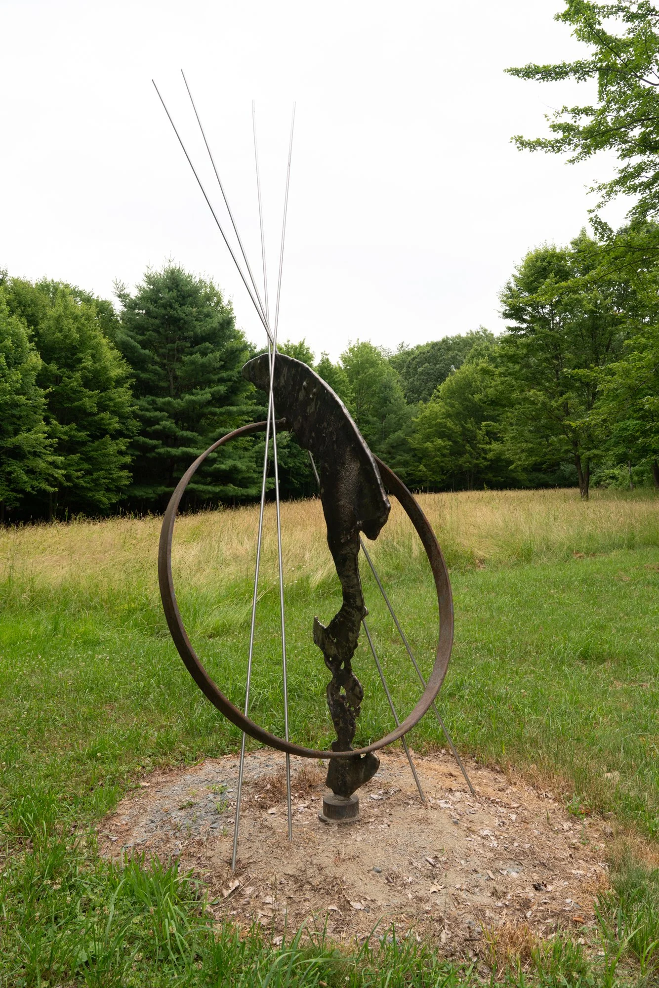Quiver - Concept of anticipation and a container for arrows. Cast stainless steel, stainless rods, welded steel. 6’4” x 4’ x 4’5”. 2008 