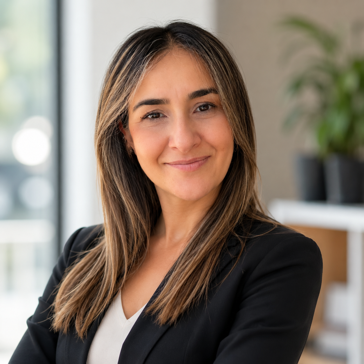 Retrato de Noelia Broncano, psicóloga sanitaria en Palma especialista en trauma relacional, terapia familiar y apego, en su consulta presencial.
