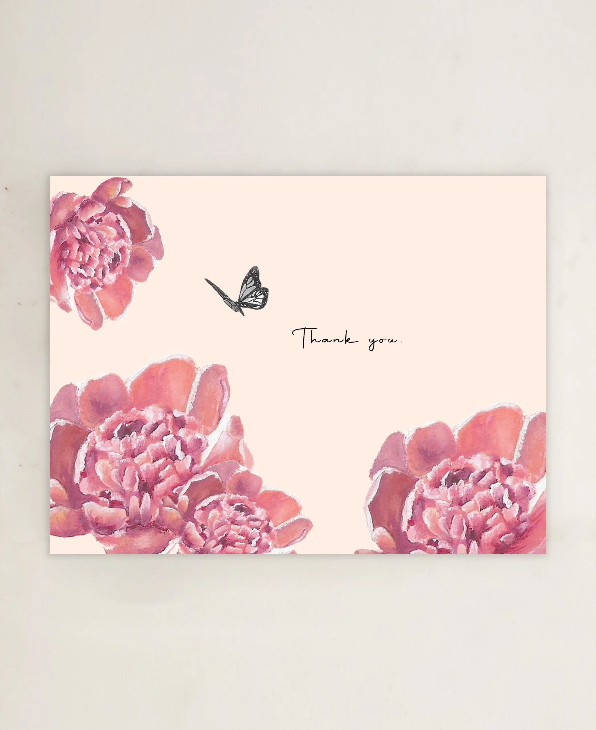 Perfect Peony Thank You Card Set