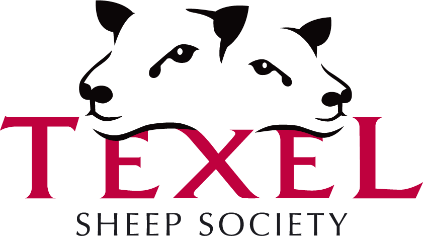 Logo of the Texel Sheep Society with a stylized sheep's head and the words "TEXEL SHEEP SOCIETY".