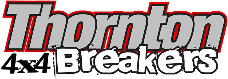 Logo with the words 'Thornton 4x4' and 'Breakers' in bold, stylized font with black, red, and gray colors.