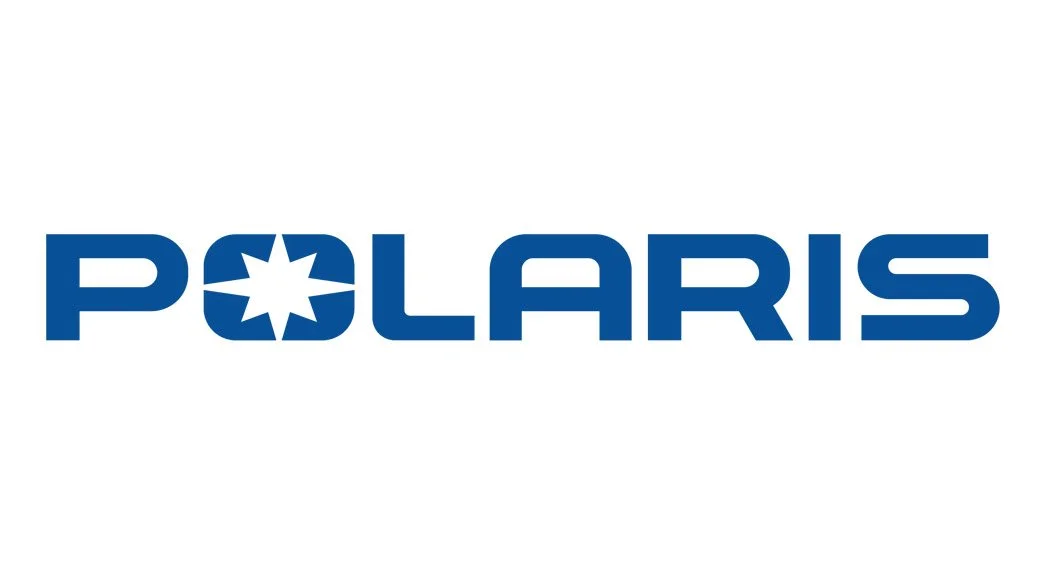 Polaris logo in blue text with a star-shaped symbol in place of the letter 'O'