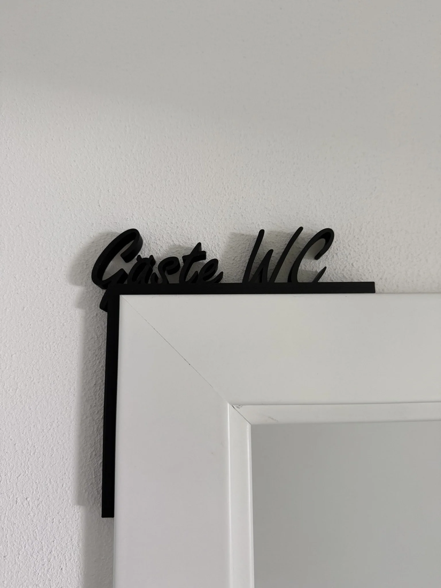 3D-Gedrucktes Gäste-WC-Schild für Türrahmen