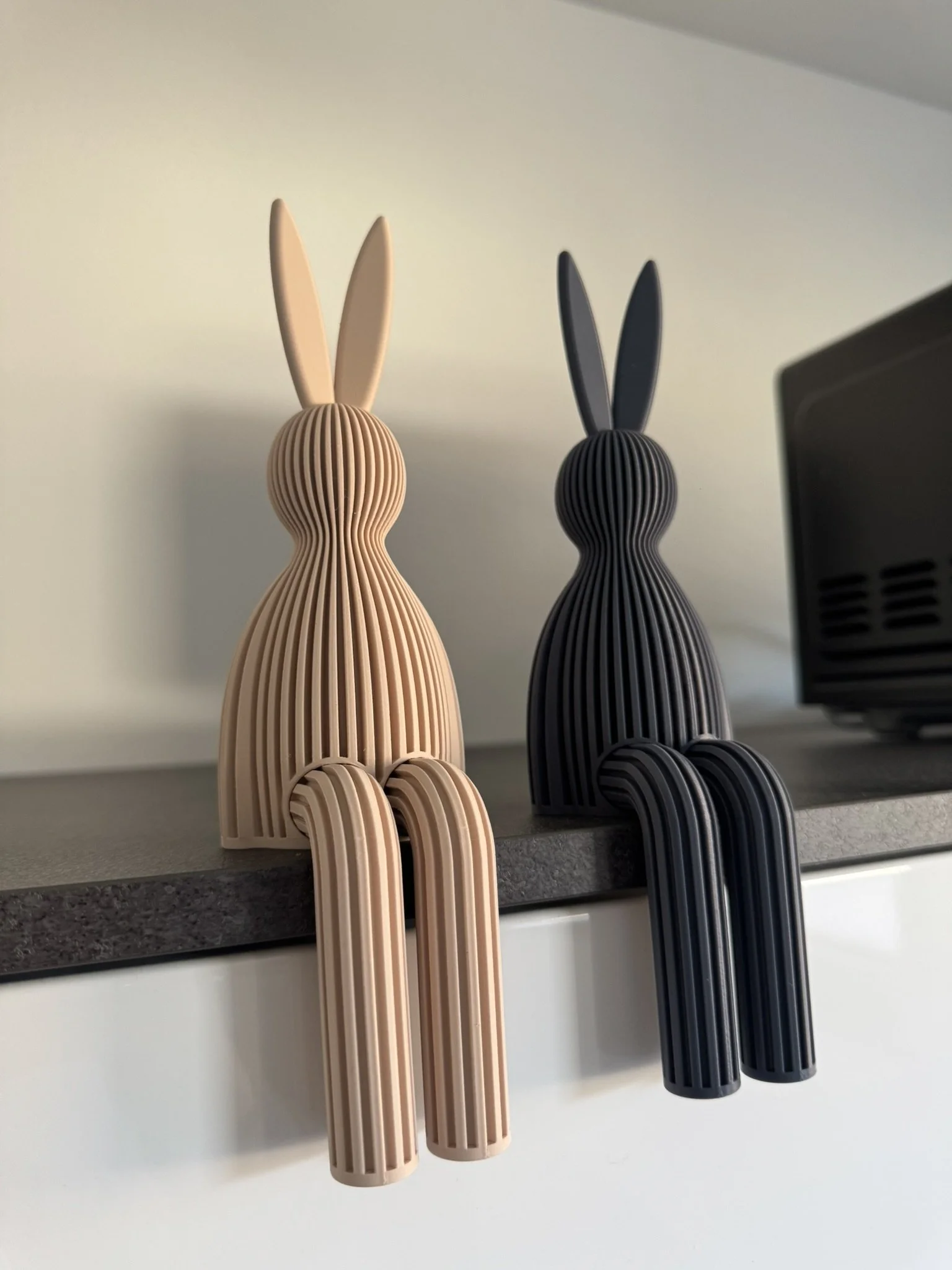 3D Sitzender Hase - Stilvolle Dekoration für Zuhause