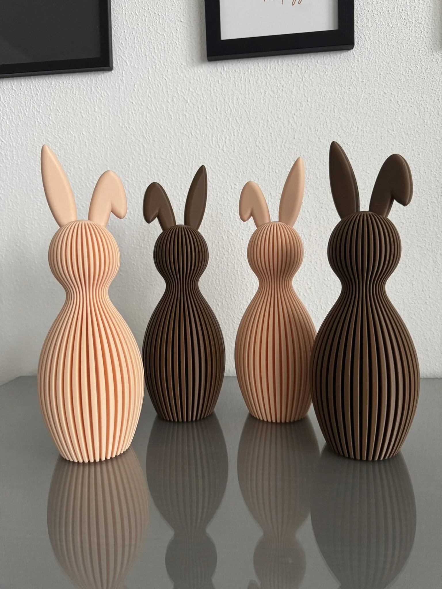 3D-gedruckter Osterhase im Japandi Style
