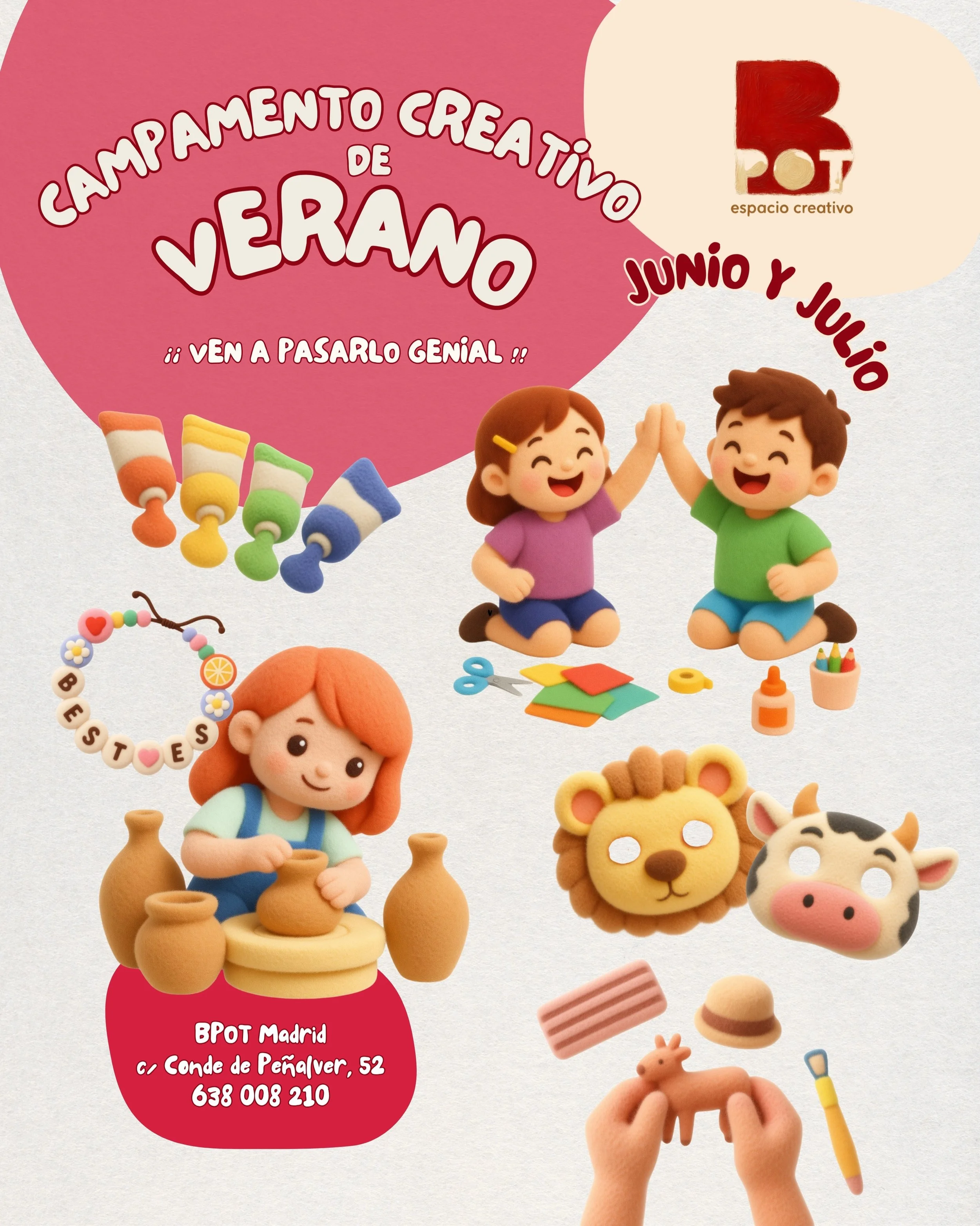 &iquest;El plan para este verano? &iexcl;Mancharse las manos de barro y liberar toda esa locura creativa! 💥🎨

Olv&iacute;date de los campamentos aburridos de siempre. Aqu&iacute; venimos a moldear nuestras propias ideas (y a pas&aacute;rnoslo suuuu