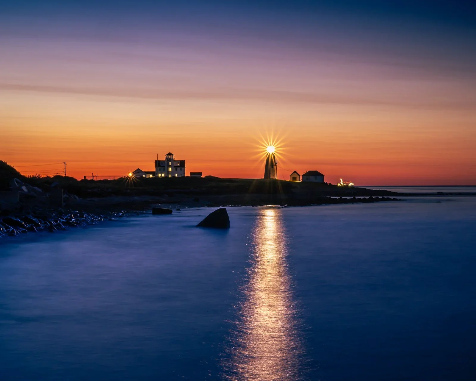 Sunrise at Point Judith Lighthouse