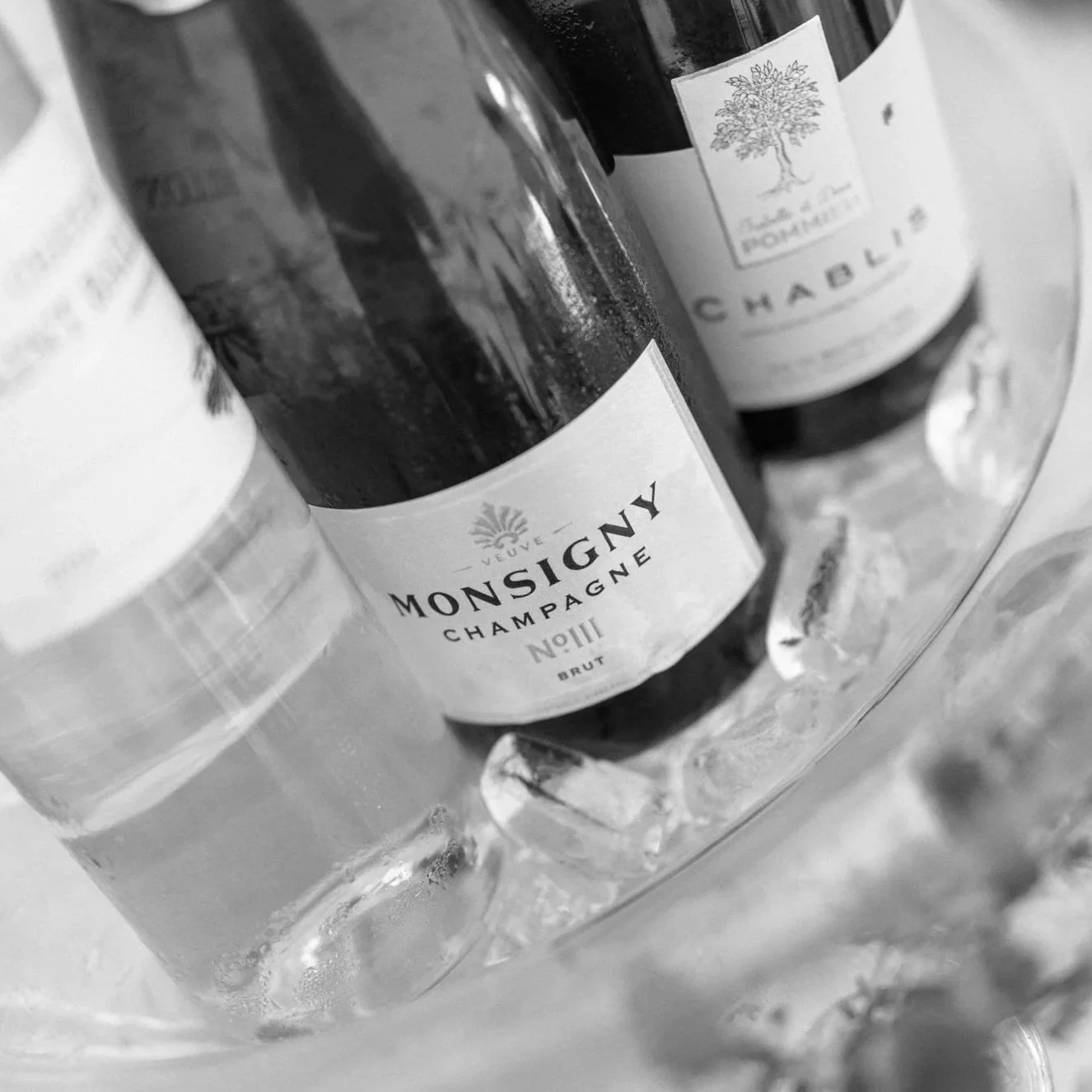 Bottle of Champagne and Chablis  - Wedding Photography by The Wedding Content Creator Oxford - 24hr delivery