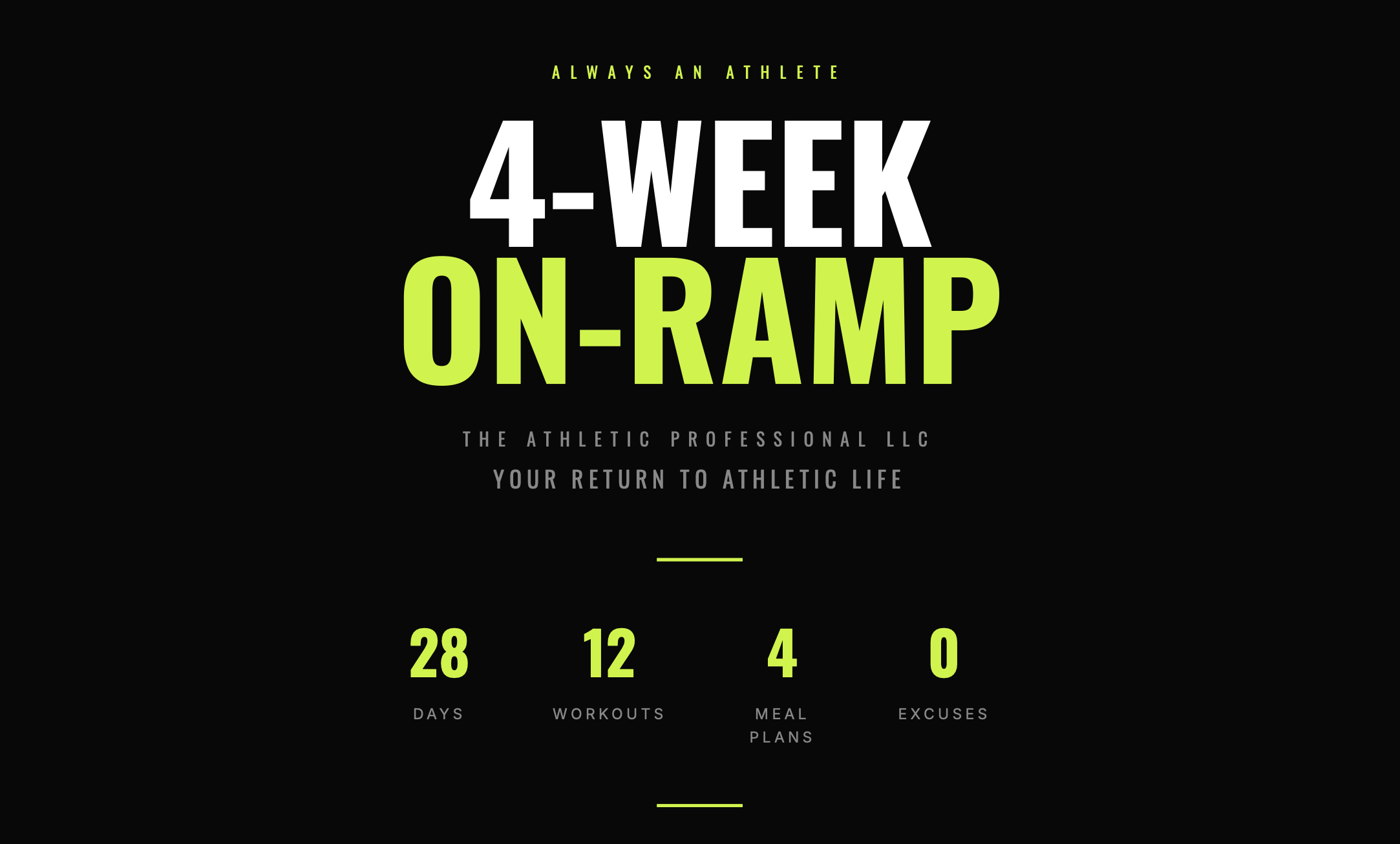 The Athletic Professional 4-week Jump Start Program