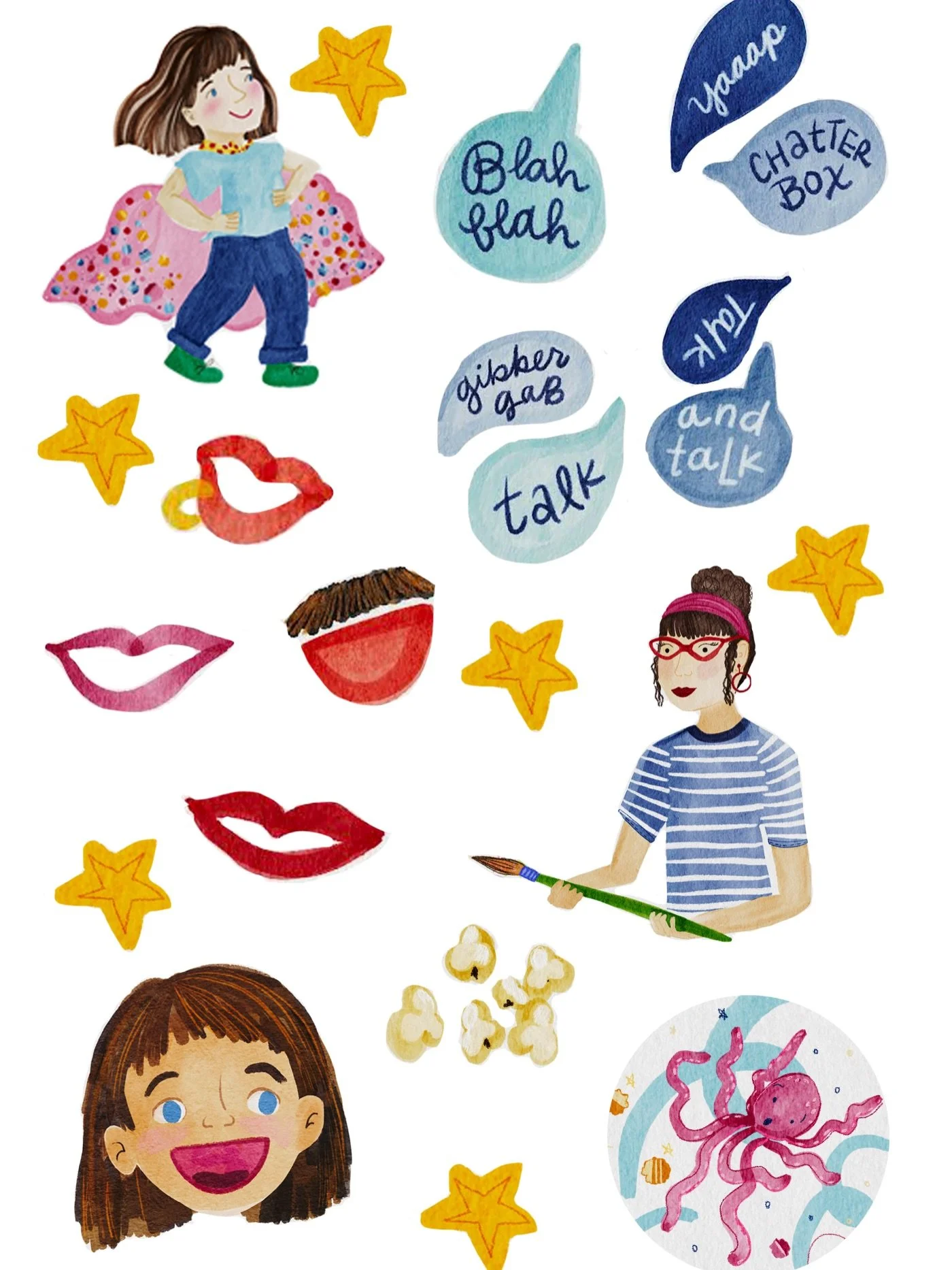 Fun things coming together. Illustrations by @dillydalian 👄