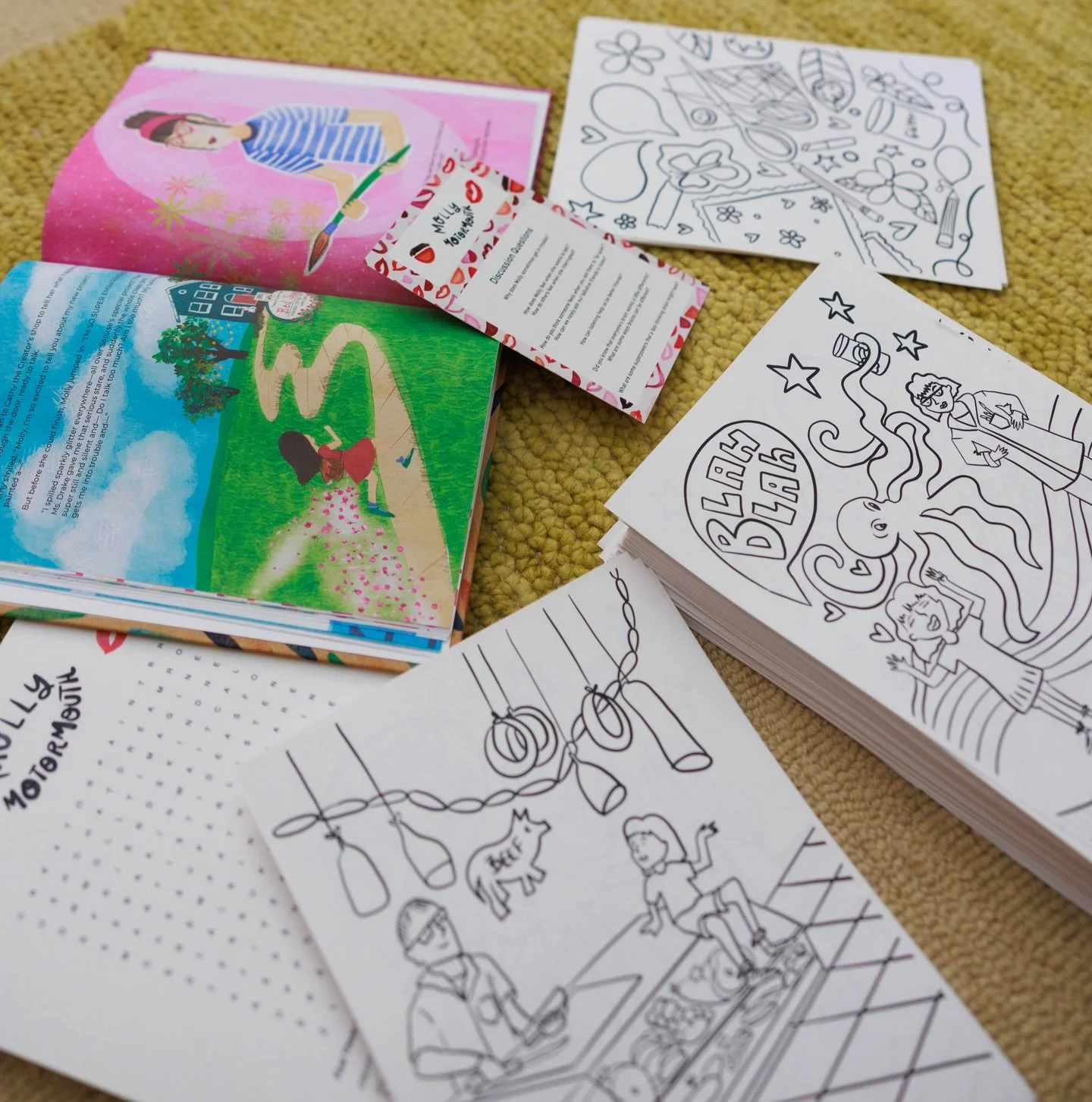 Prepping everything for my first school read-aloud tomorrow! ✨