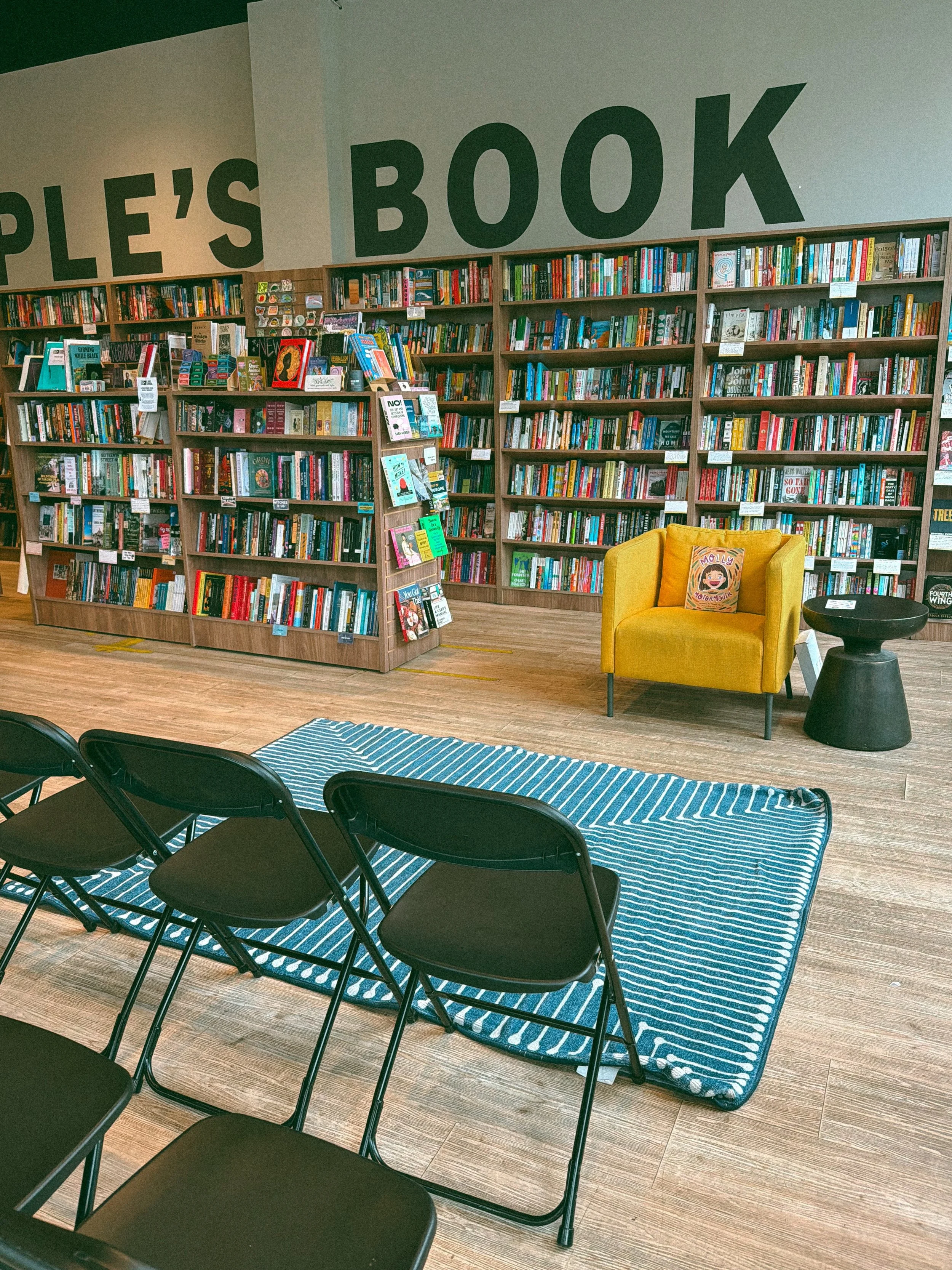 My little sister read Molly MotorMouth on my behalf at @peoplesbooktakoma last week! Thank you to People&rsquo;s Book Takoma for having us, and thank you to my sister @mghnclry for taking the time to read Molly MotorMouth to families. It means the wo