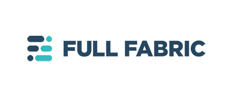 Full Fabric logo with stylized blue and teal shape and text