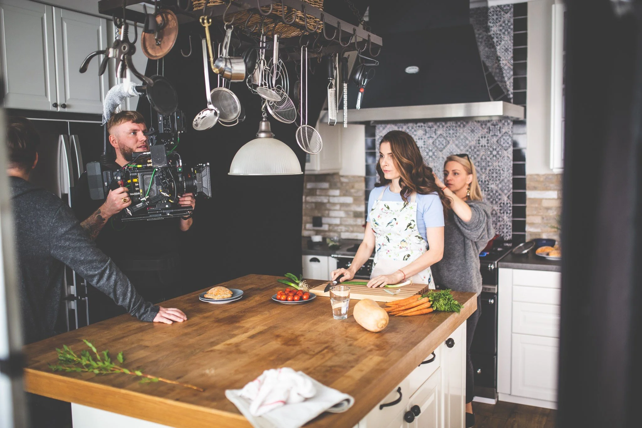 backstage natáčení reklamy